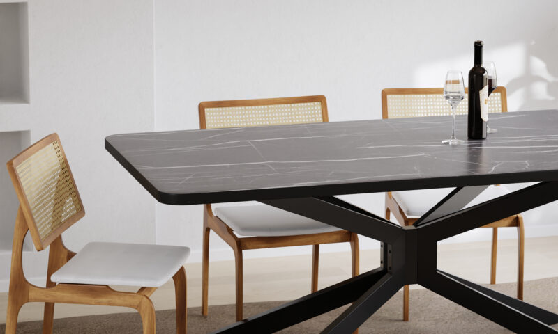 שולחן פינת אוכל מודרני בגוון בטון דגם מונקו