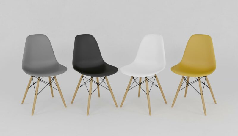 רביעיית כסאות מודרנים דגם כרמל
