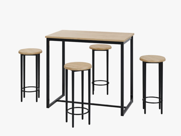 שולחן בר כולל ארבעה כסאות דגם סן דייגו