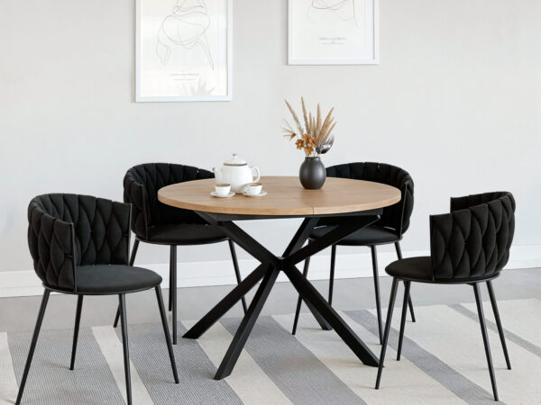 רביעיית כיסאות מודרניים יוקרתיים דגם מונקו שלושה צבעים לבחירה