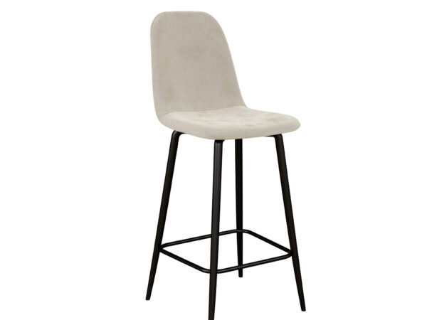 רביעיית כיסאות בר מעוצבים מקטיפה דגם קליבלנד