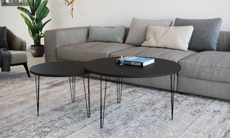 זוג שולחנות סלון מודרנים דגם לוגאנו בארבעה צבעים לבחירה