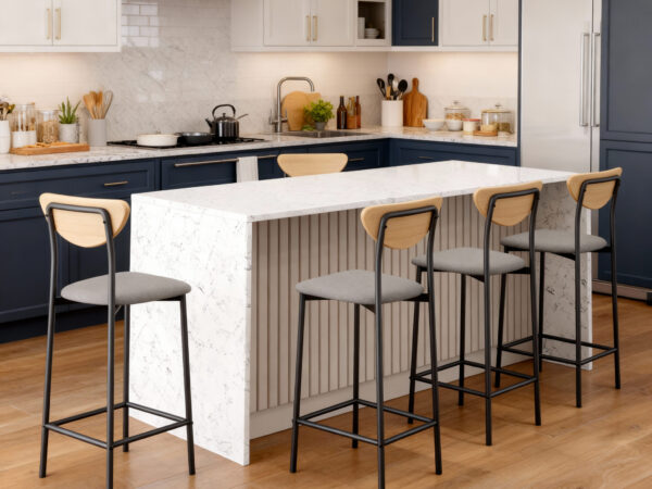 רביעיית כיסאות בר מרופדים דגם ורנה-צבעים לבחירה