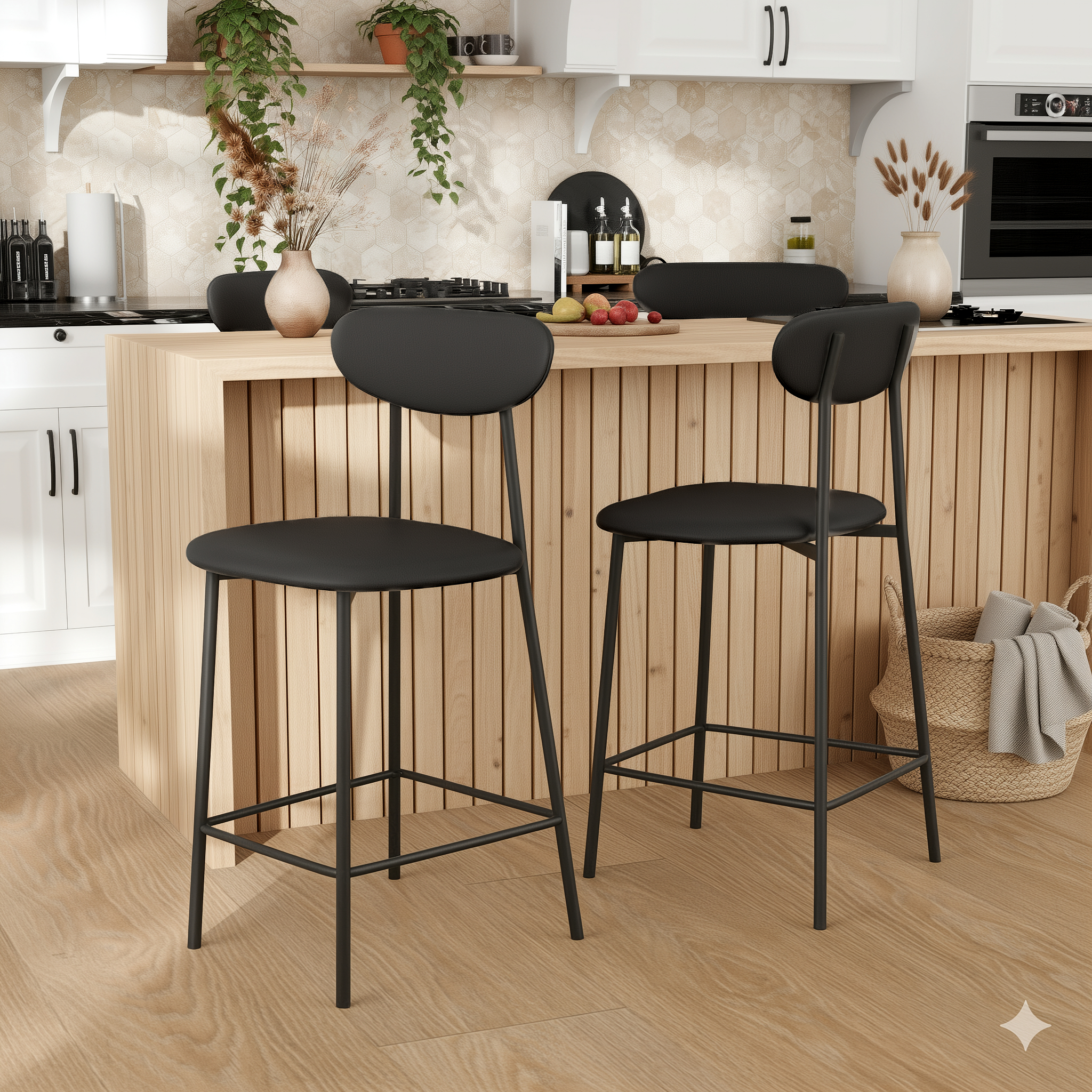 רביעיית כיסאות בר מודרניים דגם טוסון – צבעים לבחירה