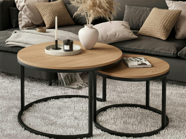 זוג שולחנות צעירים ומודרניים דגם קאיין – צבעים לבחירה